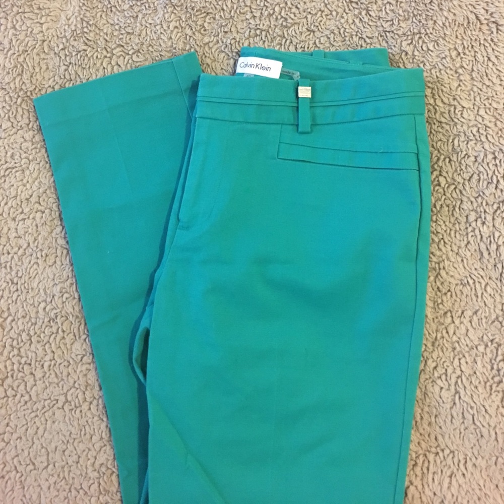 Calvin Klein Teal Cropped Pants